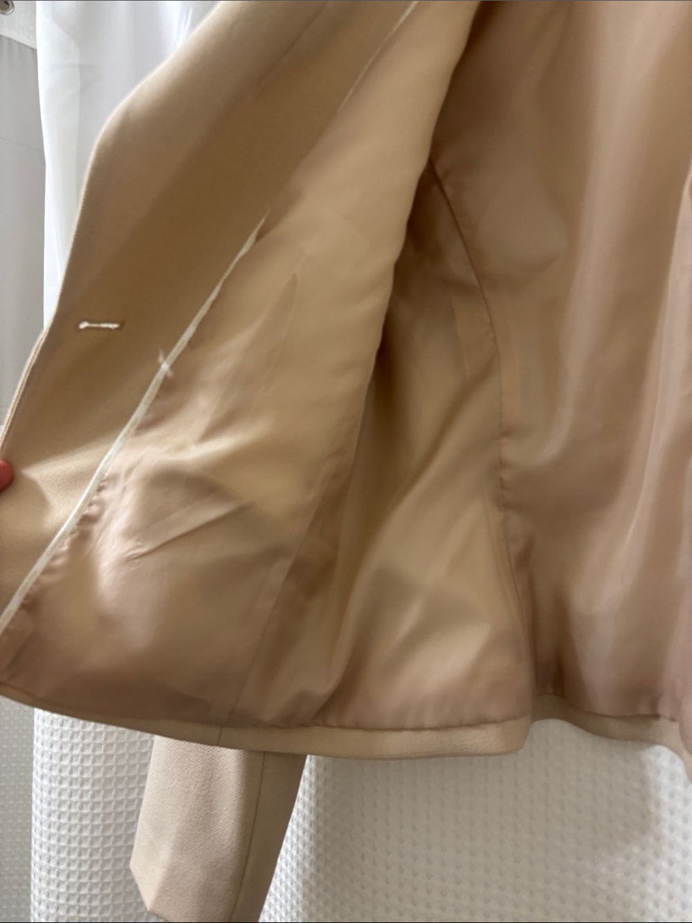 Calvin Klein Women's Beige Single-Button Tailored Blazer - Picture 4 of 5